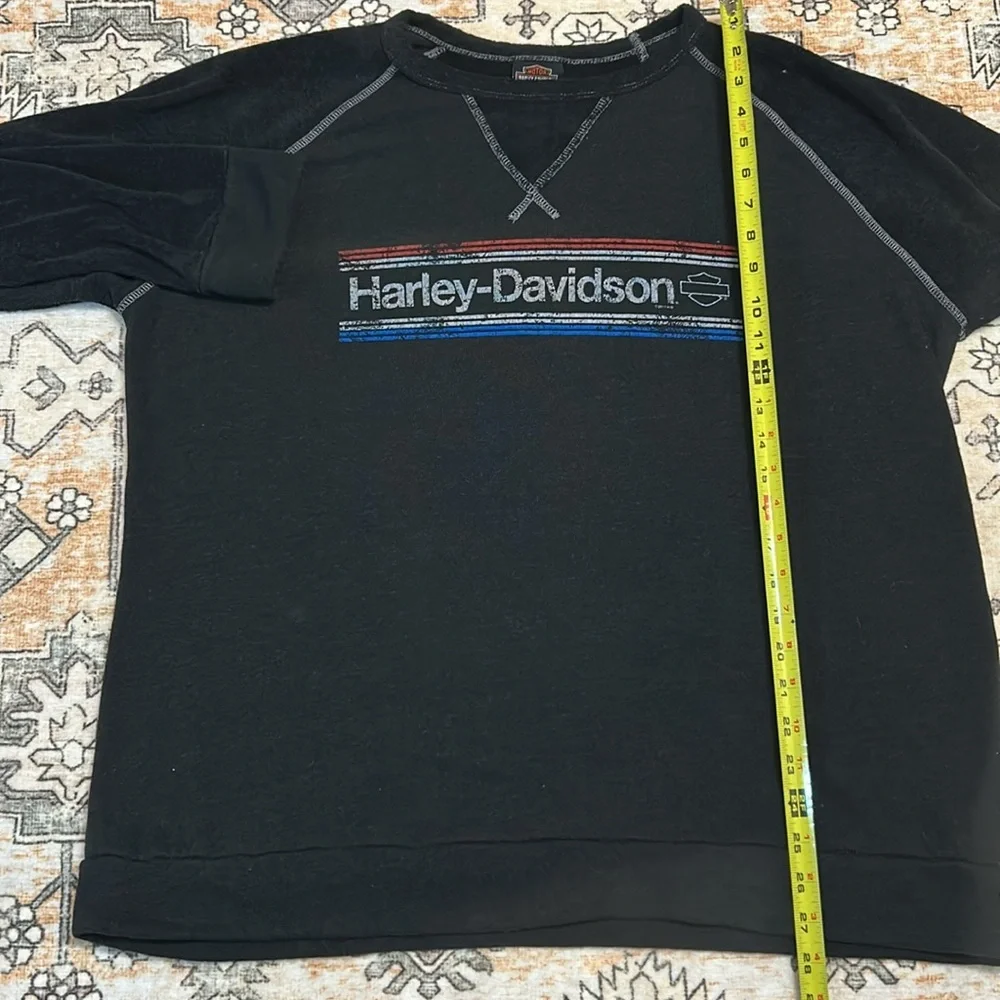 HARLEY-DAIDSON Horny Toad TX  black crewneck sweatshirt with signature logo **XL